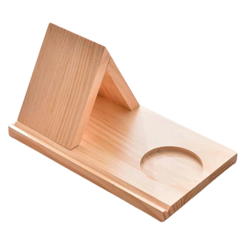

Portable Triangle Holder Shelf Coaster Wood Art Rests Sturdy Pine Minimalist Fashionable Multi Function V Shape Book St