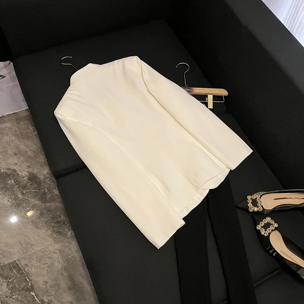 TWOTWINSTYLE سترات أنيقة مرصعة بالألماس للنساء بياقة على شكل V وأكمام طويلة للخريف سترة أنيقة للسيدات على الموضة KJA548324 #2