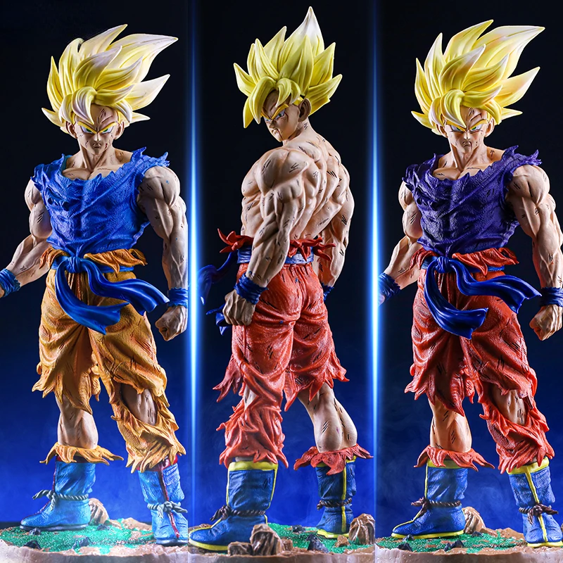 New 46cm Dragon Ball Anime Peripheral Unlimited Super Saiyan Son Goku Anime Figure PVC Statue Desktop Decoration Collection Gift