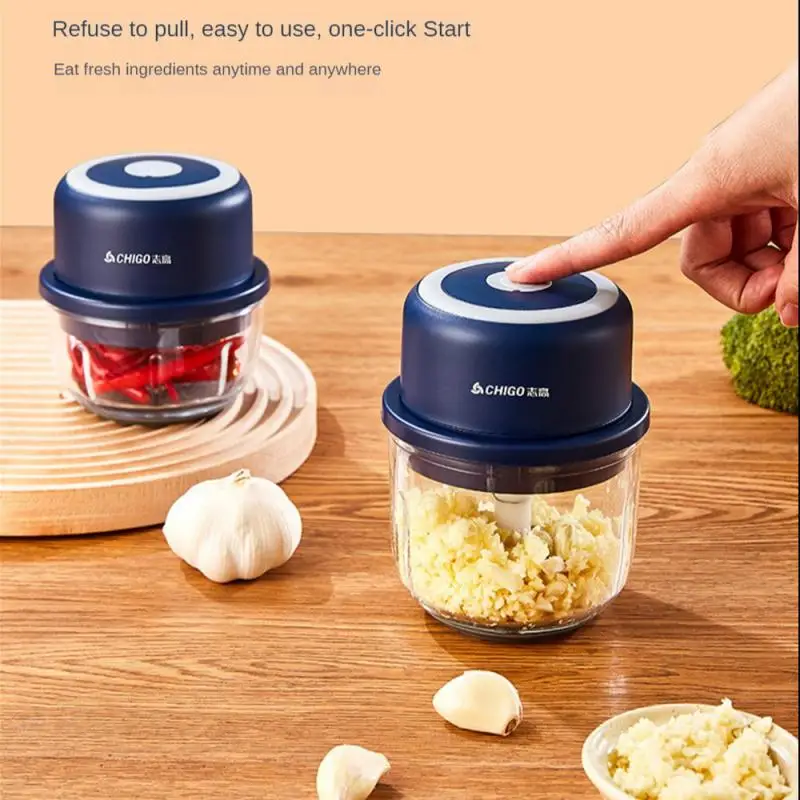 Electric Meat Grinder 250ml Portable Durable Usb Rechargeable Food Processor Baby Supplementary Food Machine Machine Garlic Mini