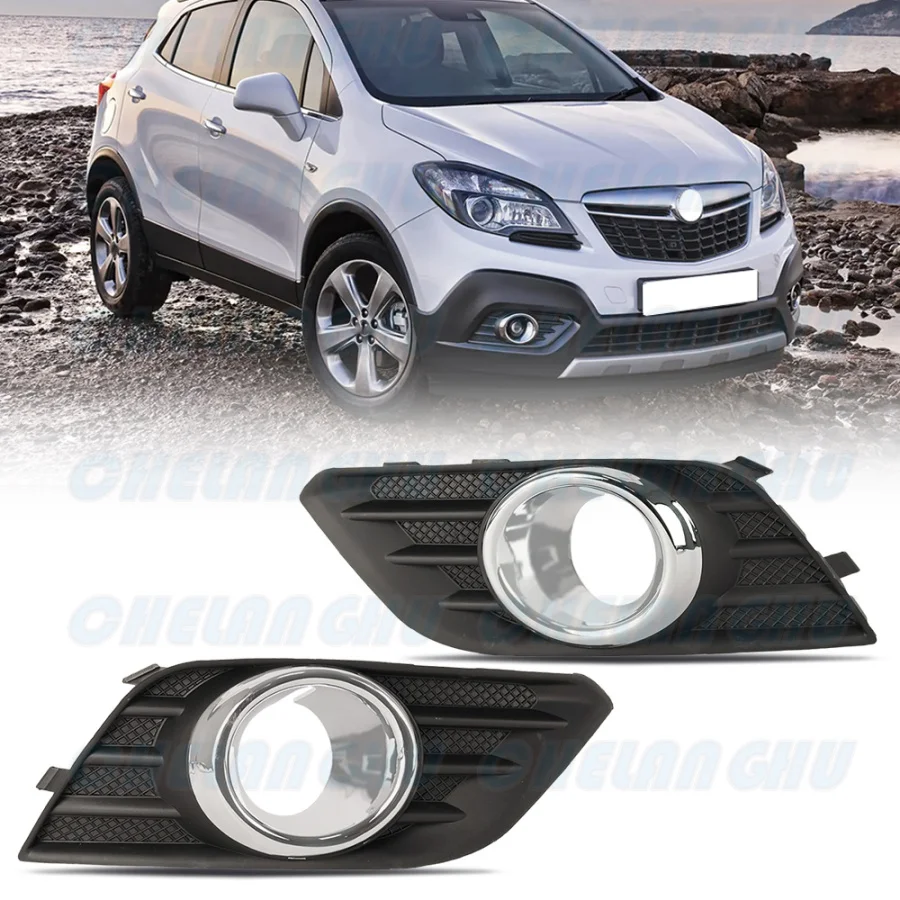 

For Vauxhall/Opel Mokka/Buick Encore 2013 2014 2015 2016 Front Fog Lights Lamp Grille Cover 95276507605004802 95147588605004801