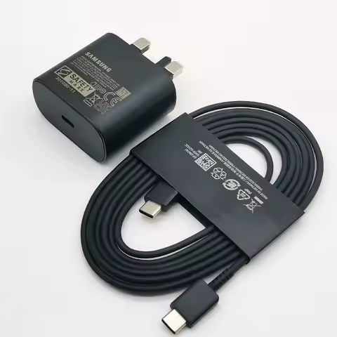 Samsung 25W UK Charger Super Fast Charge Adapter For Galaxy Z Flip Fold 6 5 4 3 2 S24 S23 S22 S21 S20 Note 10 Plus 20 Ultra A55