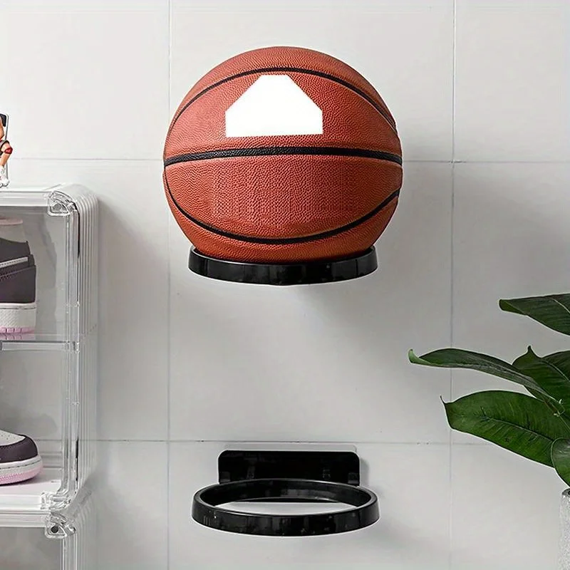 Description Picture 5 of item1PC Wall Mounted Basketball Storage Rack Multi-purpose Football Display Shelf Ball Holder Space Saving Living Room Decor