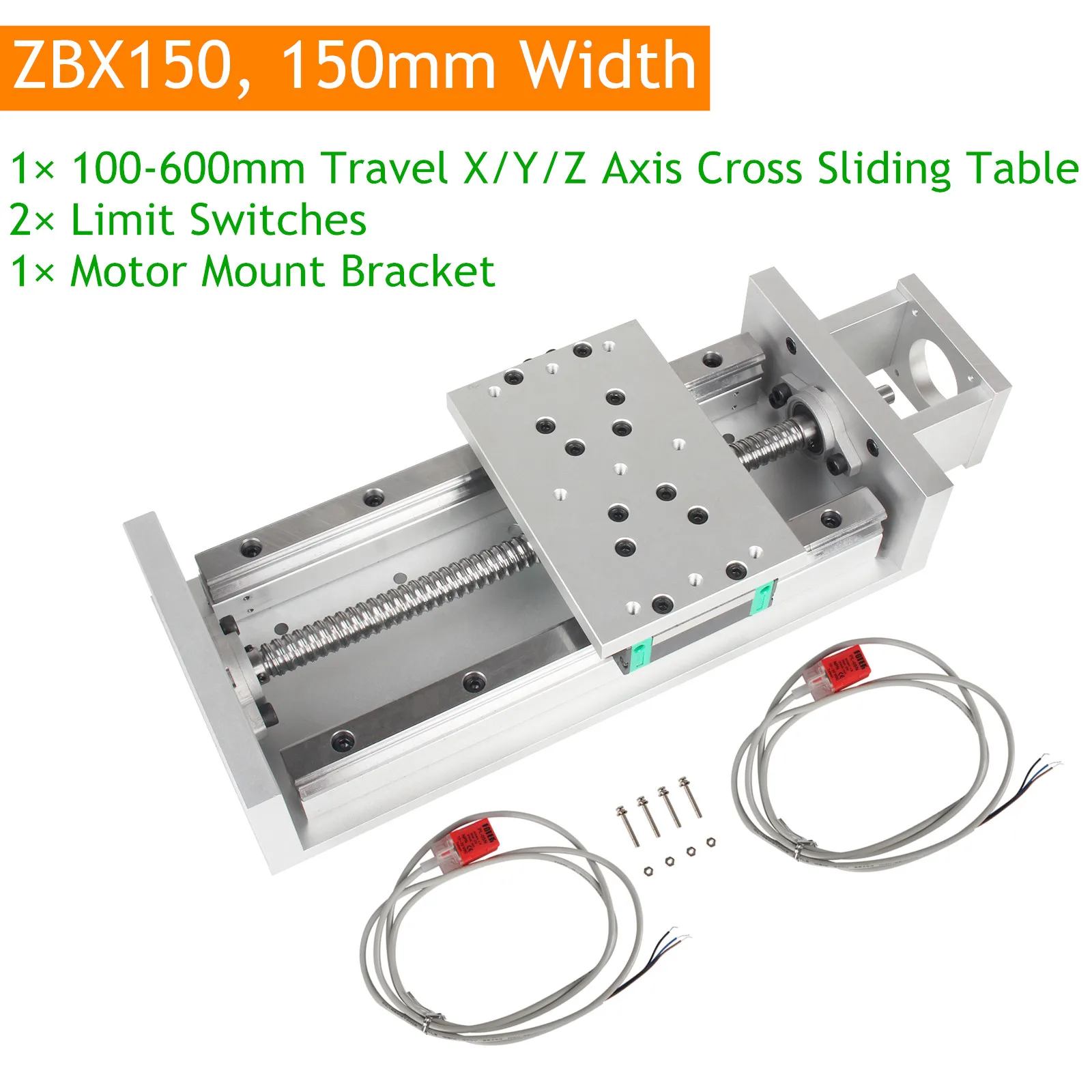 

X Y Z Axis Cross Linear module Sliding Table ZBX150 Linear Guide 1605 Ball Screw Linear Stage Suit For Nema23 Stepper Motor CNC