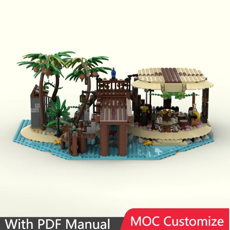 

711 Pcs MOC Hot Selling Creative Building Blocks Pirate Island Assembled Building BlocksToy For Kids Educational Surprise Gifts