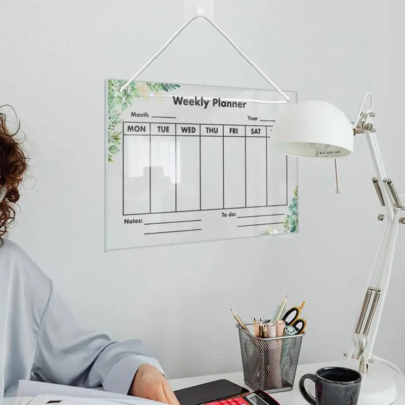 طقم لوحة تخطيط مخطط أسبوعي ، مخطط وجبة ، لوحة مذكرة التقويم ، 6 علامات ، محو جاف ، مخطط أسبوعي للقائمة