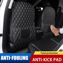 1Pc PU Leather Car Anti-Kick Mats Auto Seat Back Protector Cover For Children Car Back Seat Protective Pad Car Accessories