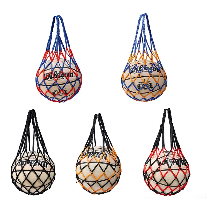 Sac de transport en filet pour ballons de sport, équipement de sport en maille, entraîneur personnel de football pour jeunes, pour le transport de ballons de basketball, de volleyball et de football