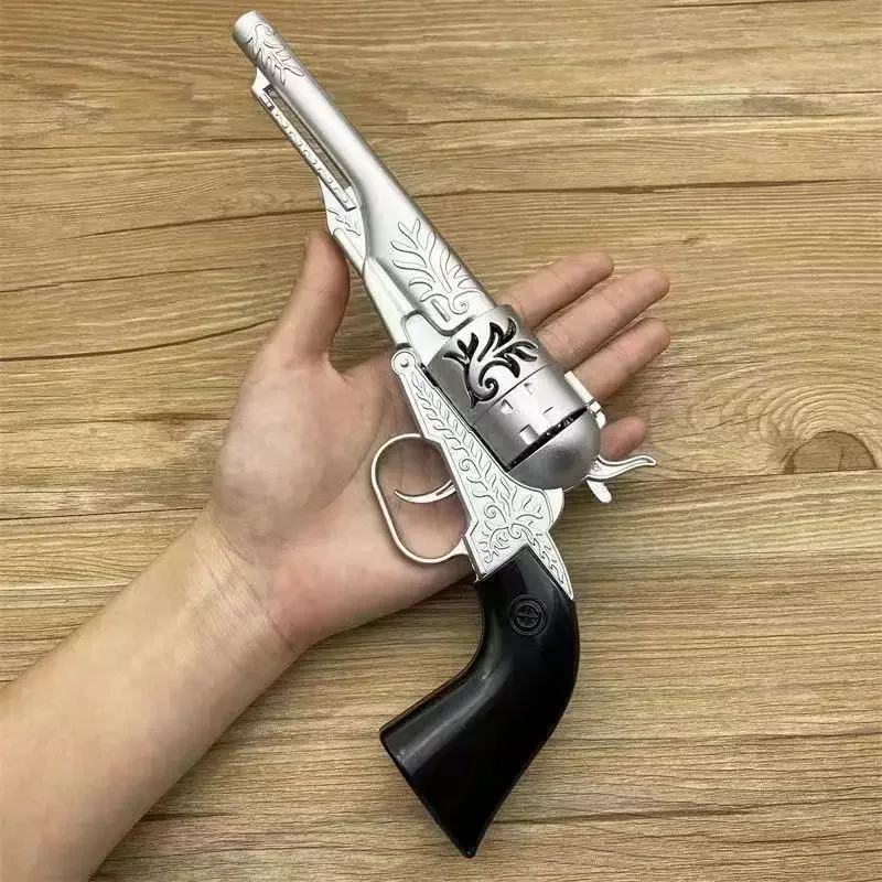 Metall-Revolver im Western-Cowboy-Stil, nicht schießfähig, Vintage-Design, Sammlerstück, kein echter Revolver. – Detail 4