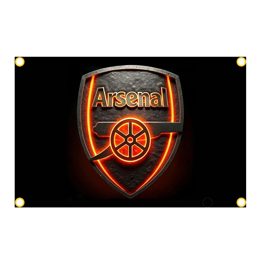 printed football enthusiast home decoration hanging flags football decoration banners football match support banners for Arsenal