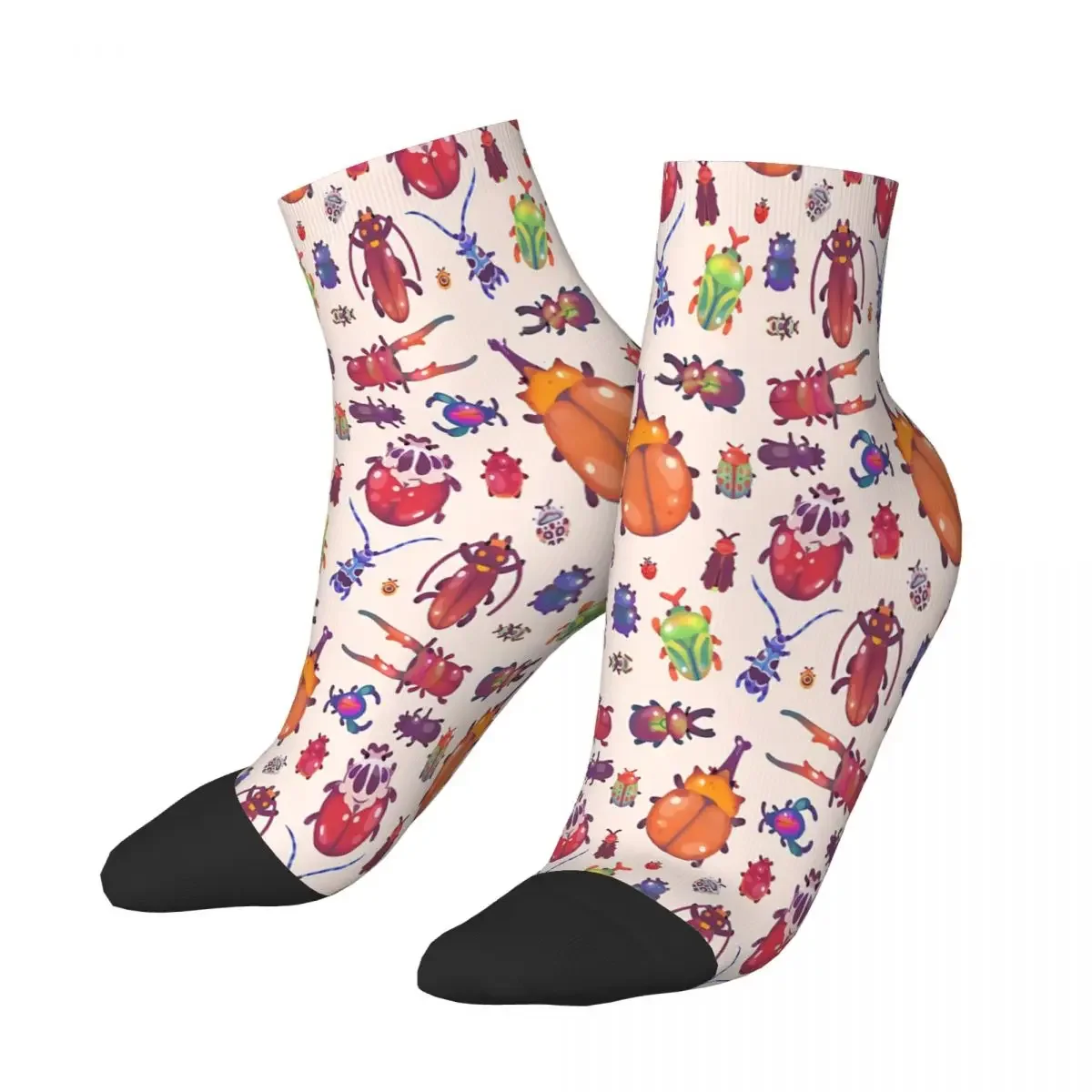 Beetle Pastel Ankle Socks Male Mens Women Spring Stockings Polyester