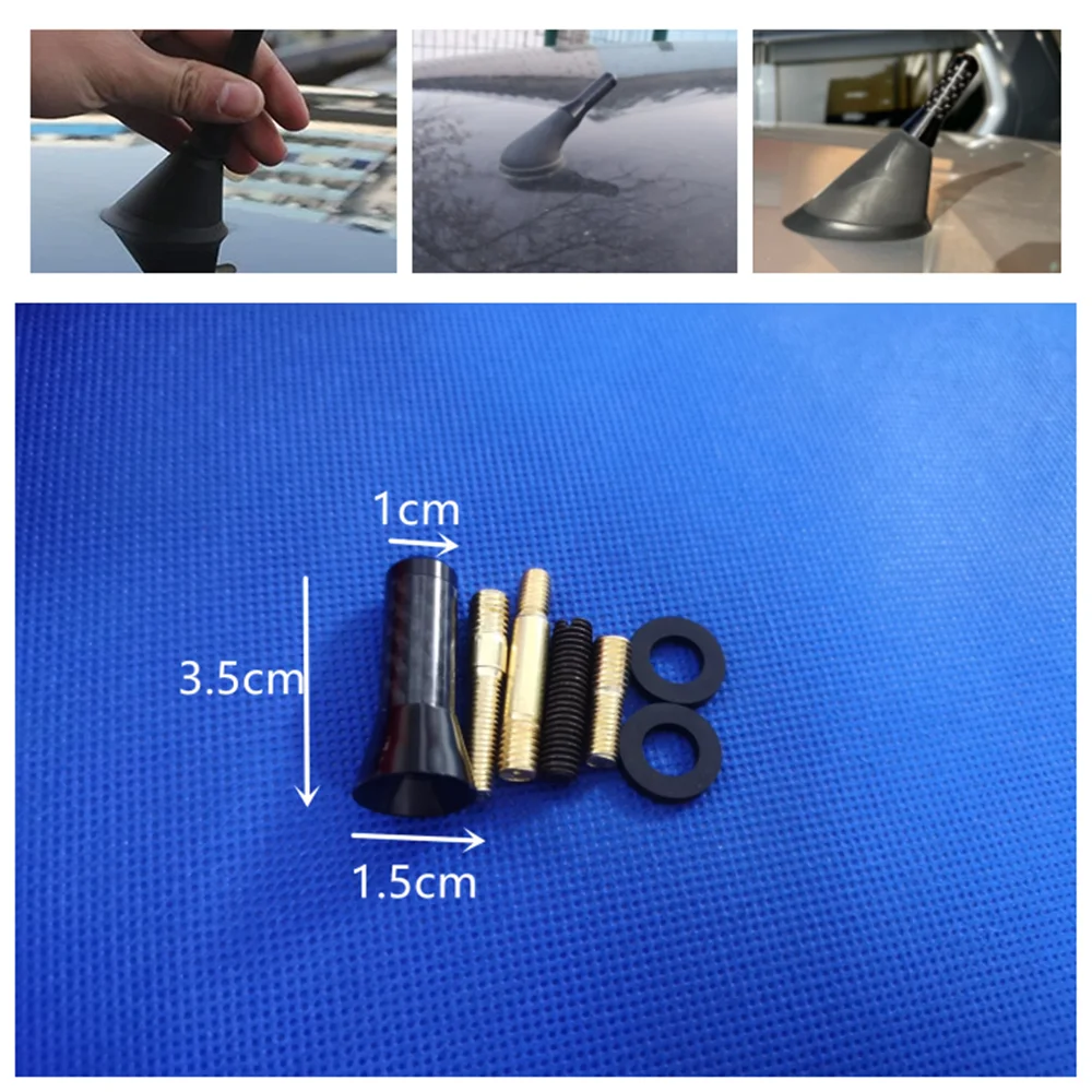 Car Roof Antenna 3.5cm Carbon Fiber Short For Ford 2004 2011 1500 f-senies escape FAICON 2002 1998 temitory