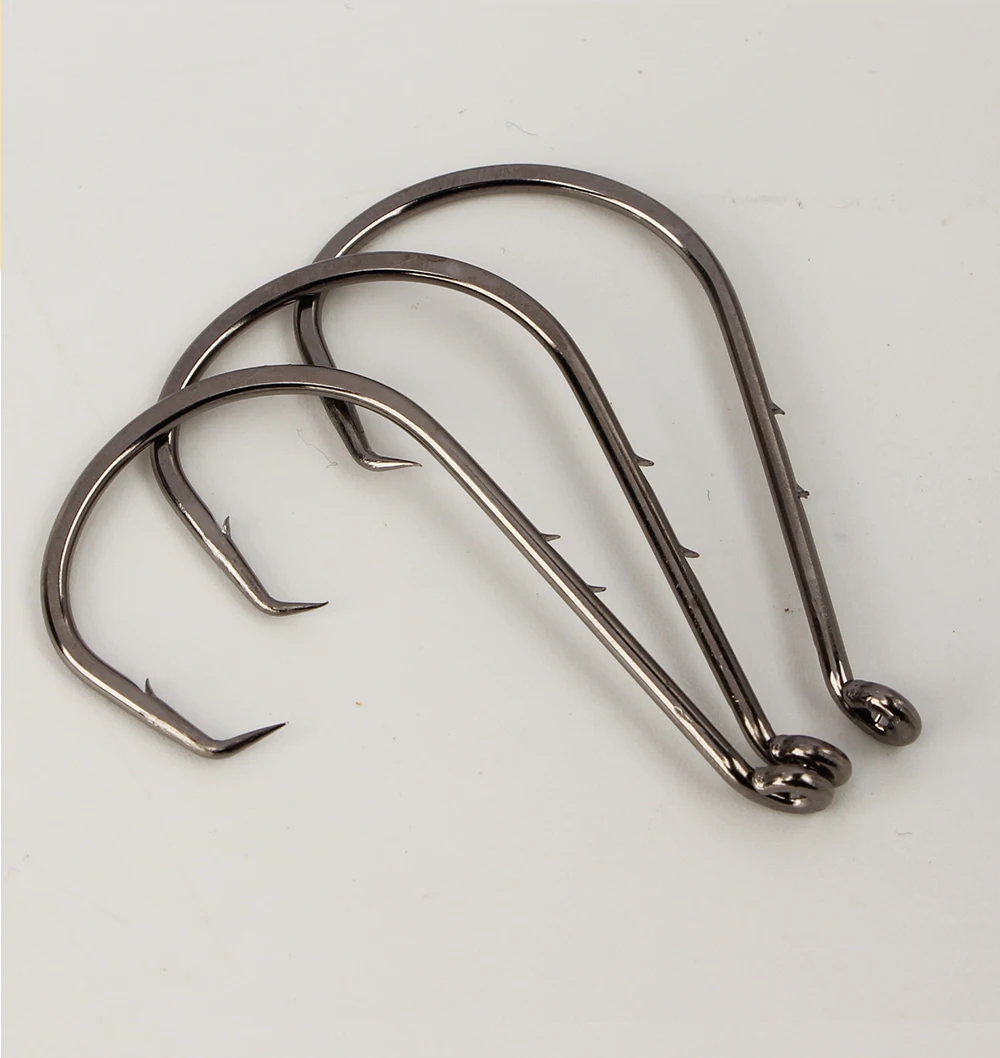 FTK Angelhaken Angeln Octopus Circle Hook 1-6 # -50 Stück 1/0-8/0 # -25 Stück chemisch geschärfte Haken aus Kohlenstoffstahl, Angelgerät – Detail 11