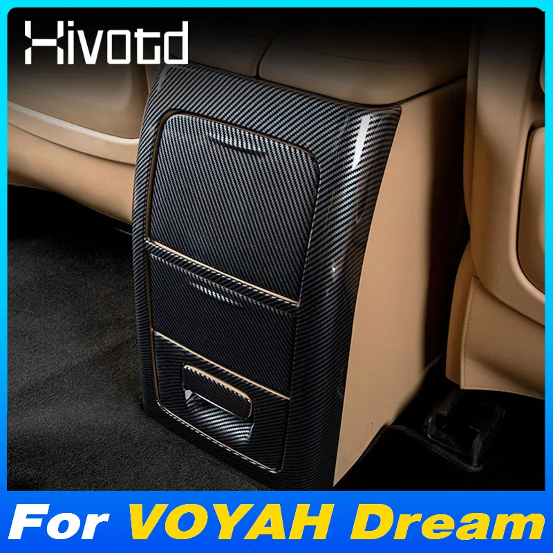 

Car Rear Center Console Air Outlet Vent Cover Anti Kick Sticker Trim Parts Interior Protection Accessories For VOYAH Dream 2024