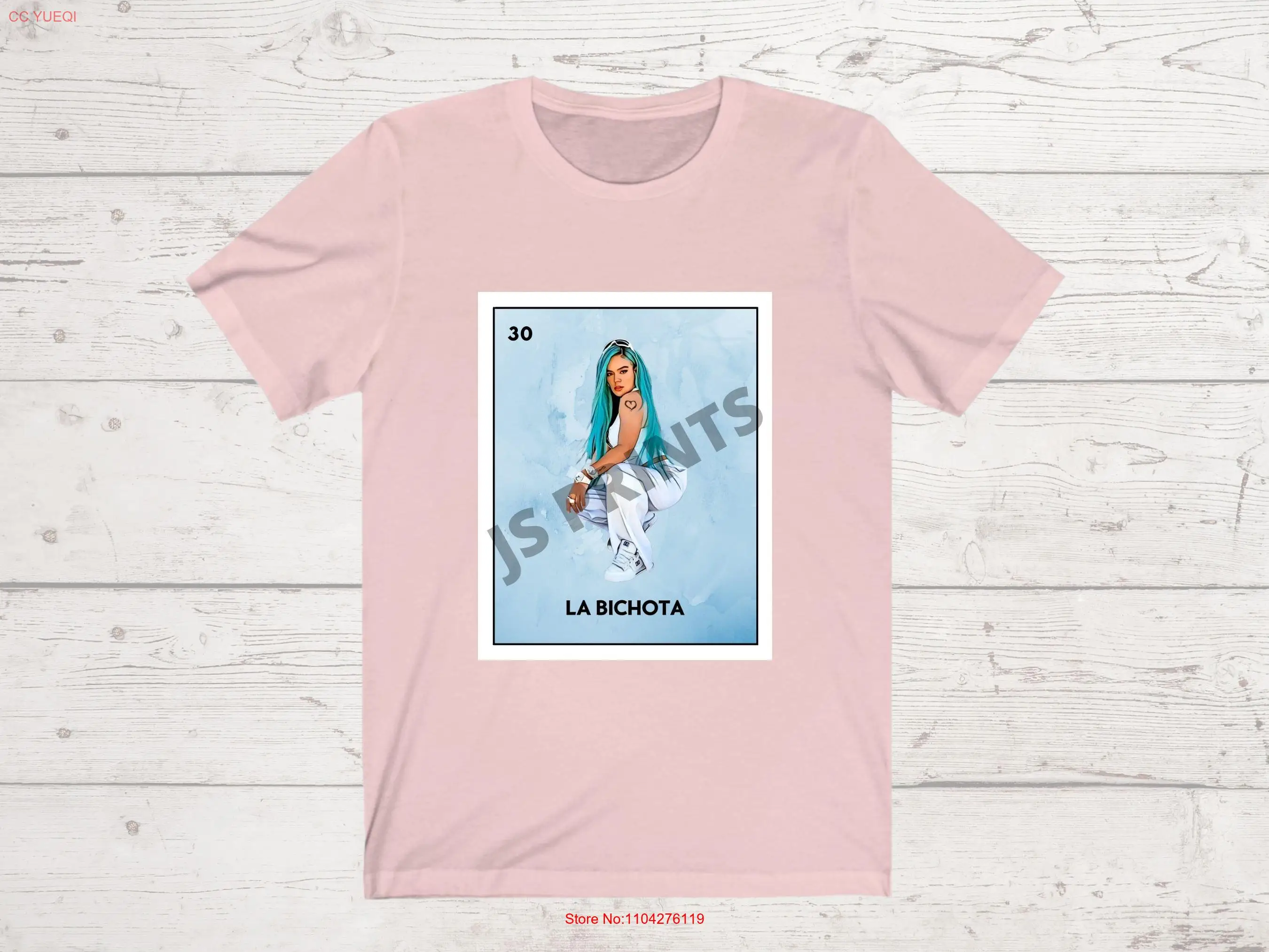 Karol G Mexican Loteria T Shirt La Bichota Reggaeton Tusa Funny Spanish Adult Perreo long or short sleeves