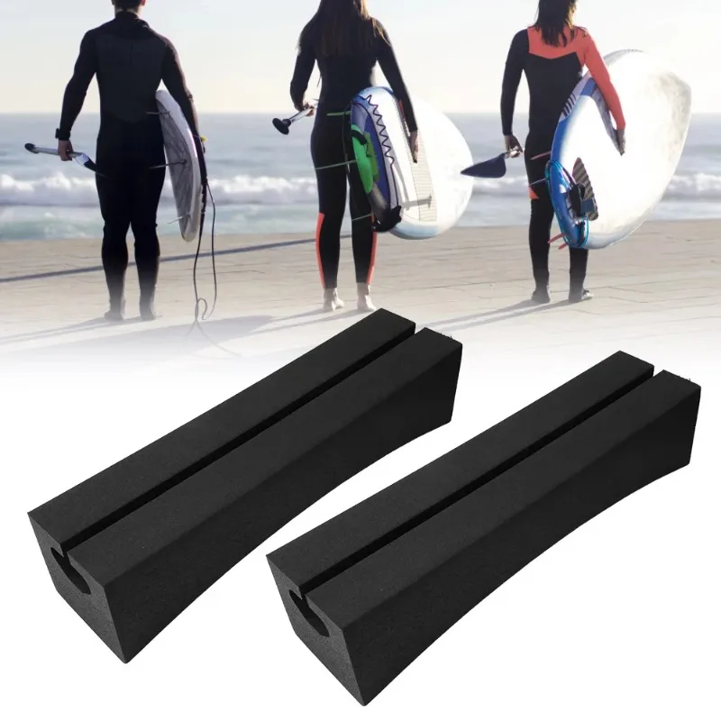 

New 2Pcs Car Roof Rack Outdoor Portable EVA Soft Oval Car Roof Racks Bars for Surfboard Kayak Stand Up Paddle Car Roof Rack