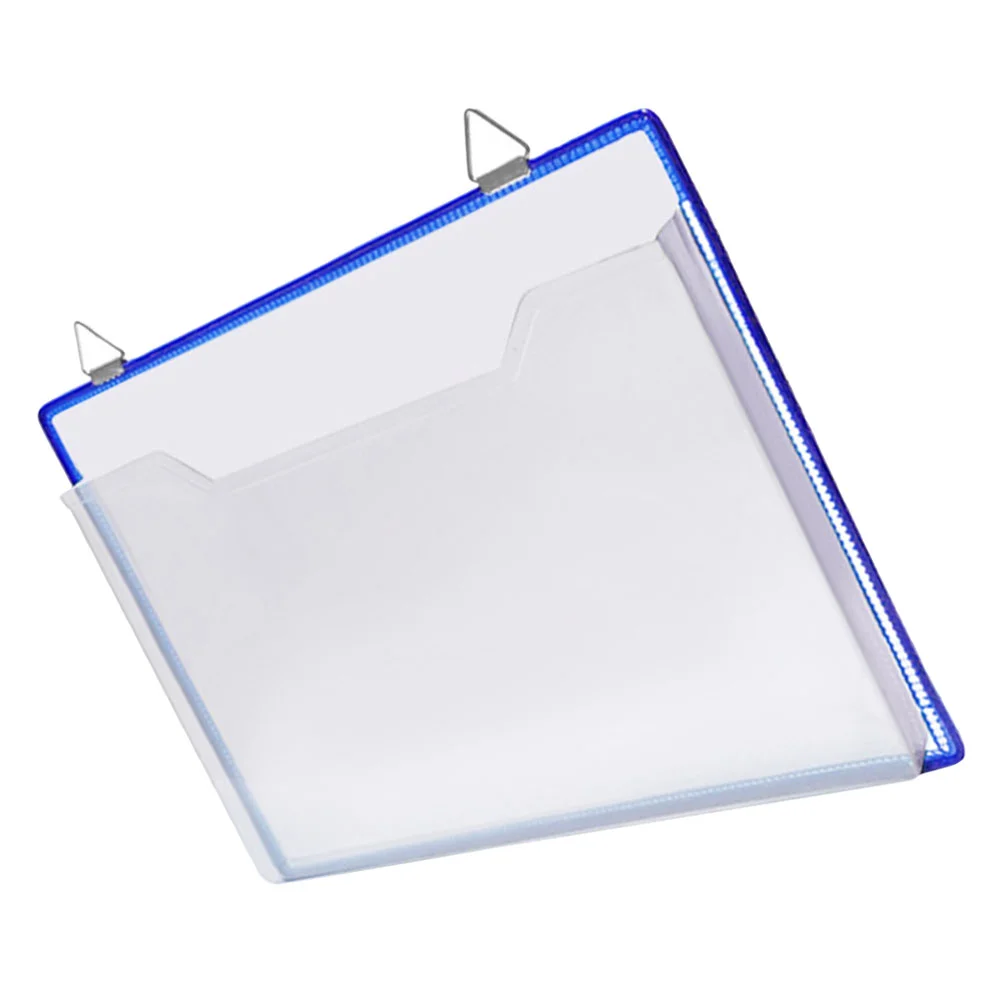 Saco de armazenamento de arquivo acessórios de escritório pasta recipiente transparente pendurado bolso plástico viagem para casa parede revista