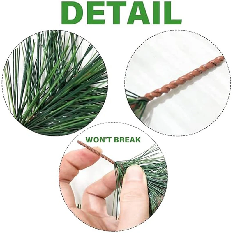 5/10 Stück künstliche Tannennadel, 11 cm, Zweig, grüne Pflanze, Tannennadel für DIY, Weihnachten, Thanksgiving, Hochzeit, Hausgarten, Dekoration – Detail 9