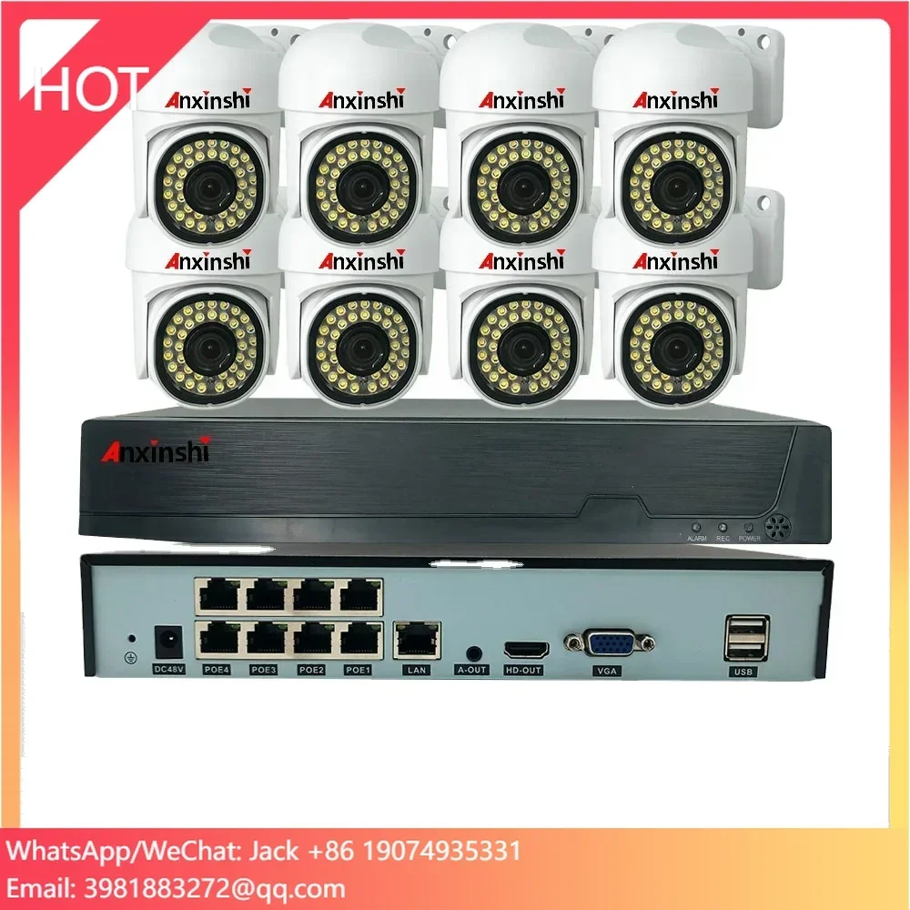 

Anxinshi Brand Face Capture and Human Detection Support 2MP 4MP 5MP 8MP Full Color View 8CH POE Camera with NVR System