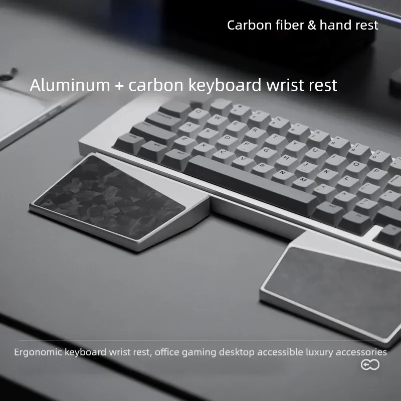 Aluminum Alloy Wrist Rest Mechanical Keyboard Palm Pad Ergonomic Comfort Hand Support Gaming Desk Accessory for Office