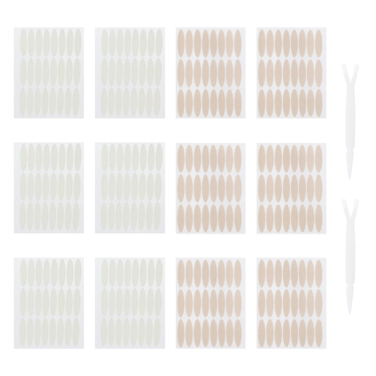 눈꺼풀 스티커 테이프 50매 얇은 쌍꺼풀 스티커 여성용 공기 투과성 뷰티 케어 도구 세트