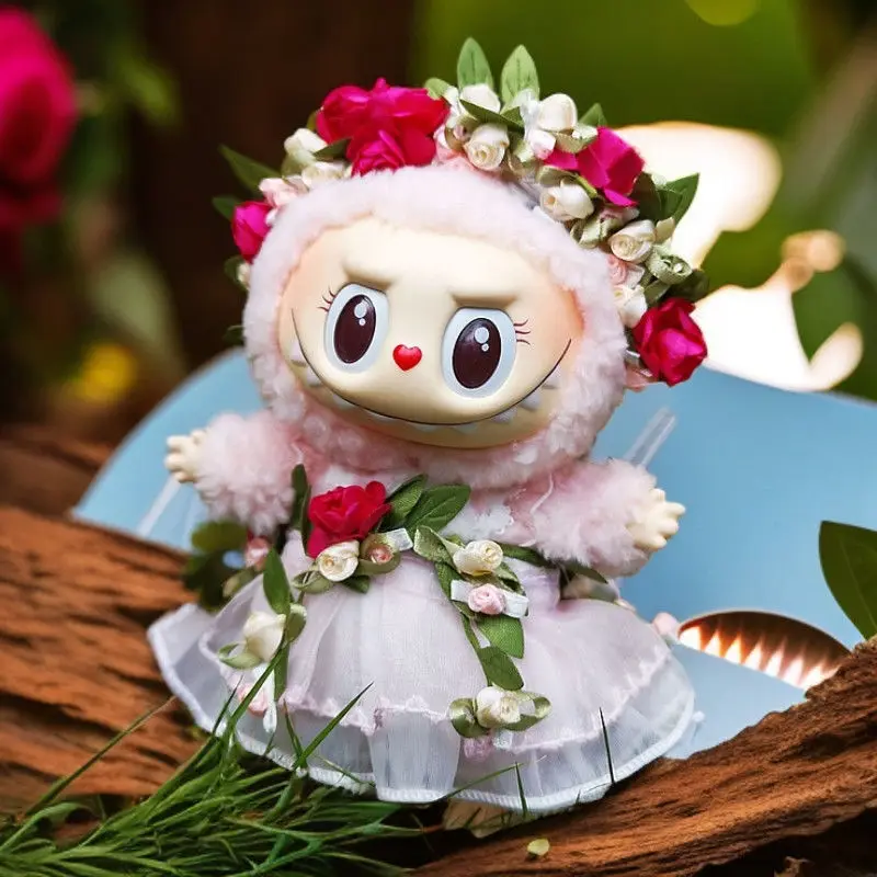 

Only Clothes New 17cm Labubu Flower Fairy Roaming In The Sea Of Flowers Series Clothes V1v2v3 Labubu Cute Skirt Flower Girl Gift