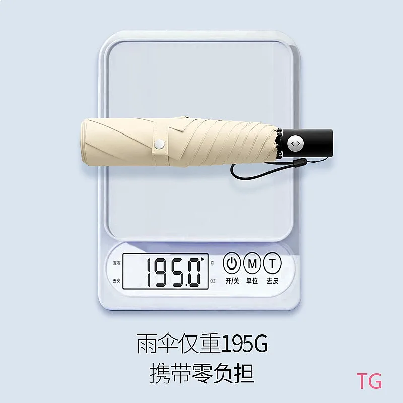 Cross-border Ultra-Light Japanese Auto Umbrella UV Protection Rain Sun Dual-Use