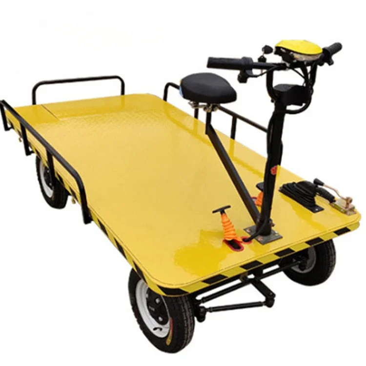 

Hot sale flatbed transport cargo wagon warehouse trolley 2000 kg electric platform trolley garden cart