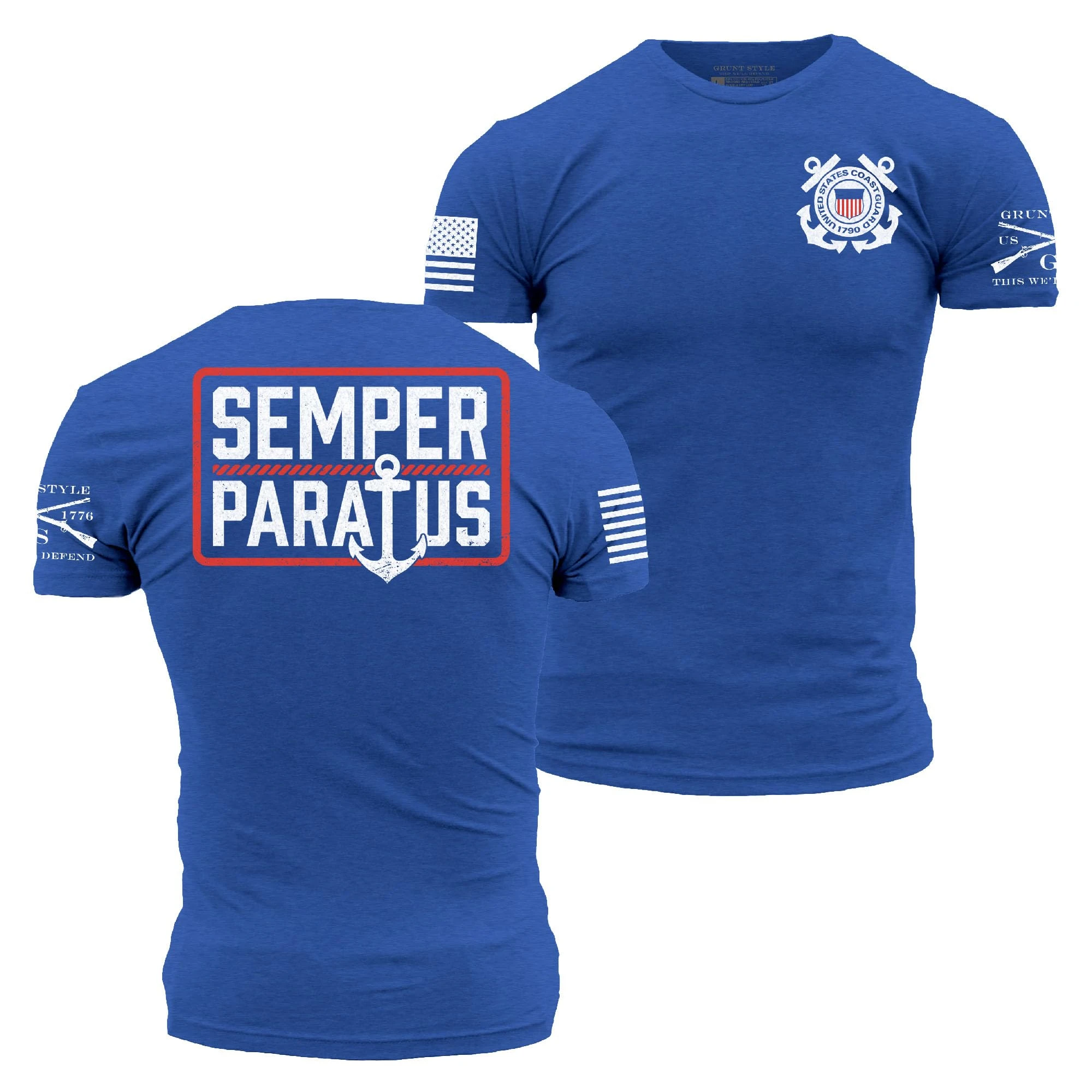Semper Paratus US Coast Guard Military Training Tactics Marken-Grafik-T-Shirt aus Baumwolle für Herren und Damen, Outdoor-Oberteil – Detail 2