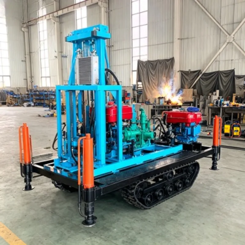 Portable Drilling Rig 22HP 100m 150m Tracked Hydraulic Diesel Water Well Drilling Rig for Household Drilling Farm Irrigation