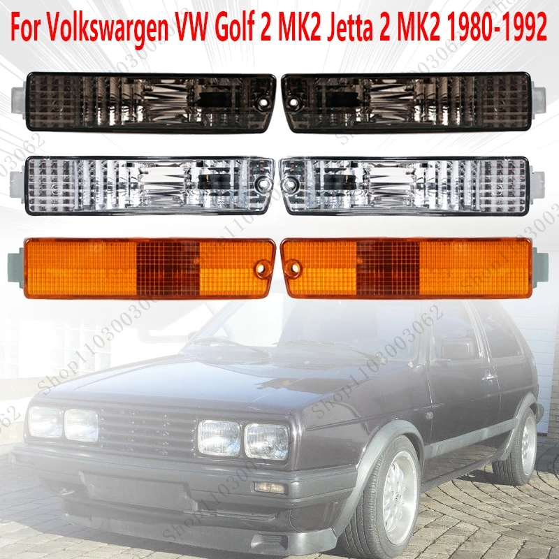 1 para przednich kierunkowskazów zderzaka z wskaźnikiem przeciwmgielnym z wiązką przewodów do Volkswargen VW Golf 2 MK2 Jetta 2 MK2 1980-1992