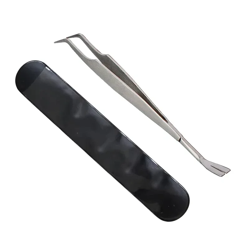 2 In 1 Stainless Steel Tick Remover Tweezers Pet Flea Lice Removal Clip Pet Parasite Cleaning Tool Safe Tick Extractor Tweezers view 5