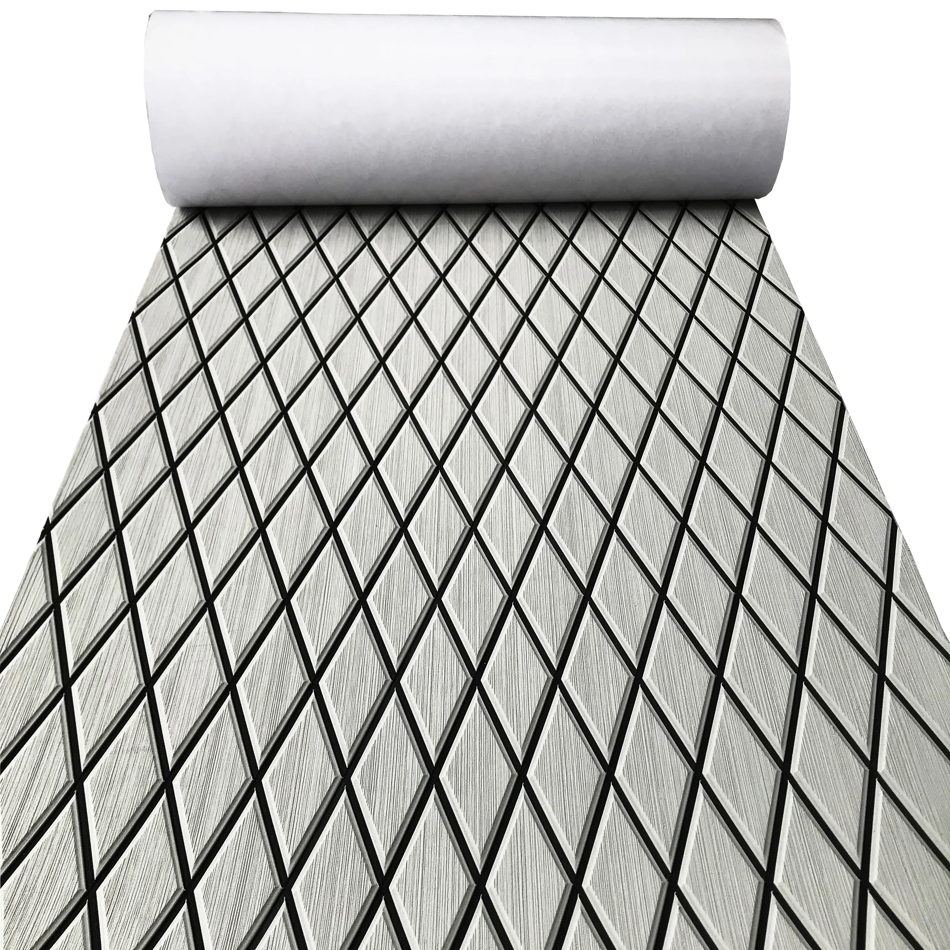 2400x900x6mm Zelfklevende EVA Foam Bootvloer Pad Diamond Faux Teak Decking Sheet Antislip Marine Yacht RV Mat Accessoires