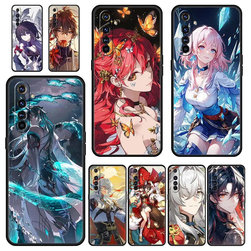 For Realme GT Neo 2 3 3T 5 Phone Case 12 11 5G 10 9 8 5G 7 6 GT5 GT3 GT2 Pro C21 C11 C25 Cover Honkai Star Rail Gepard Bronya