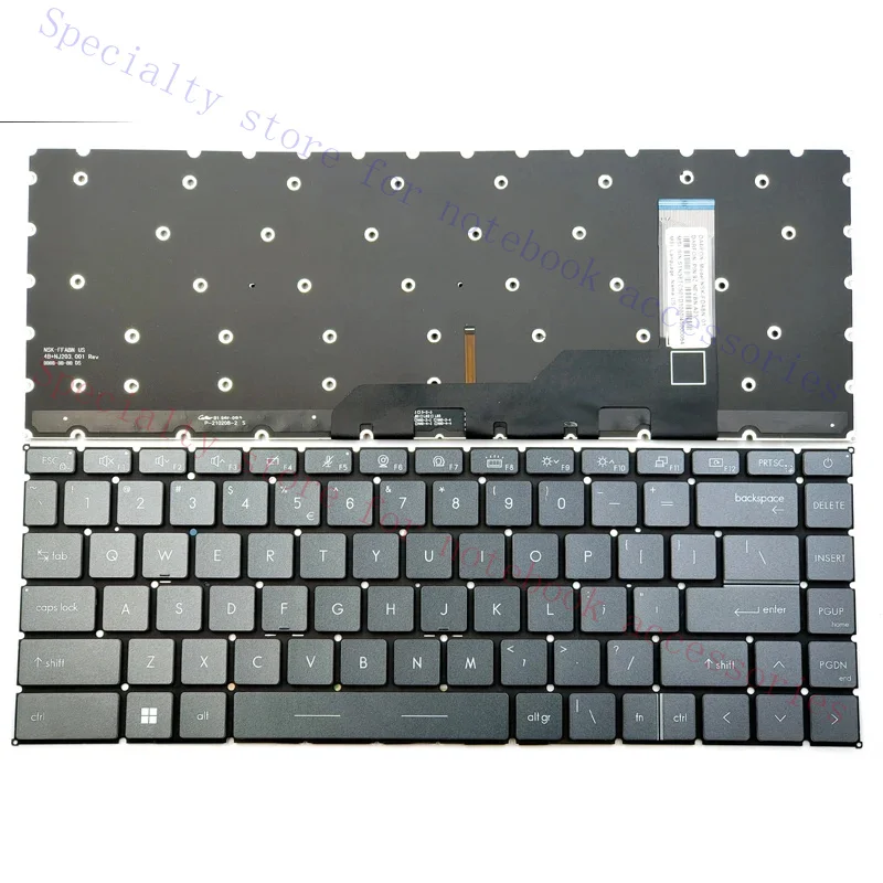 New For MSI MS-14D1 MS-14D3 MS-1552 Modern 14 - B11S 14 B10MW B10RASW B10RBSW B11M Laptop Keyboard US Gray White Backlit