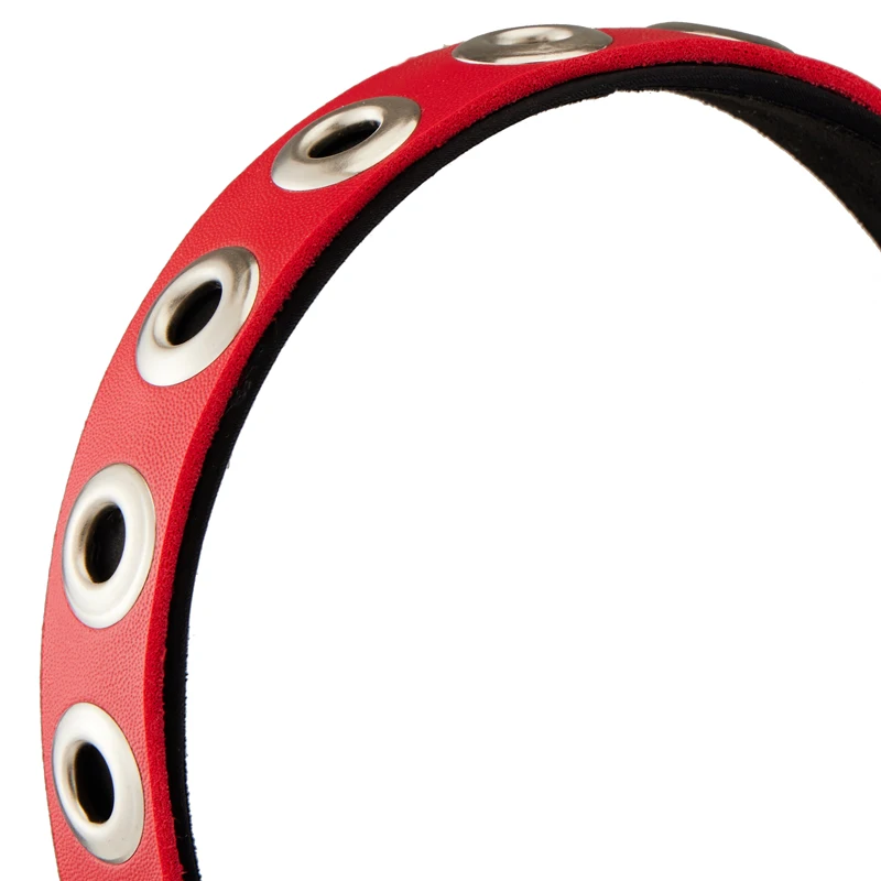 Punk Retro Black Red Pu Leather Headband Y2K Gothic Rivet Hair Hoop KC Harajuku Street Girls Hair Accessories