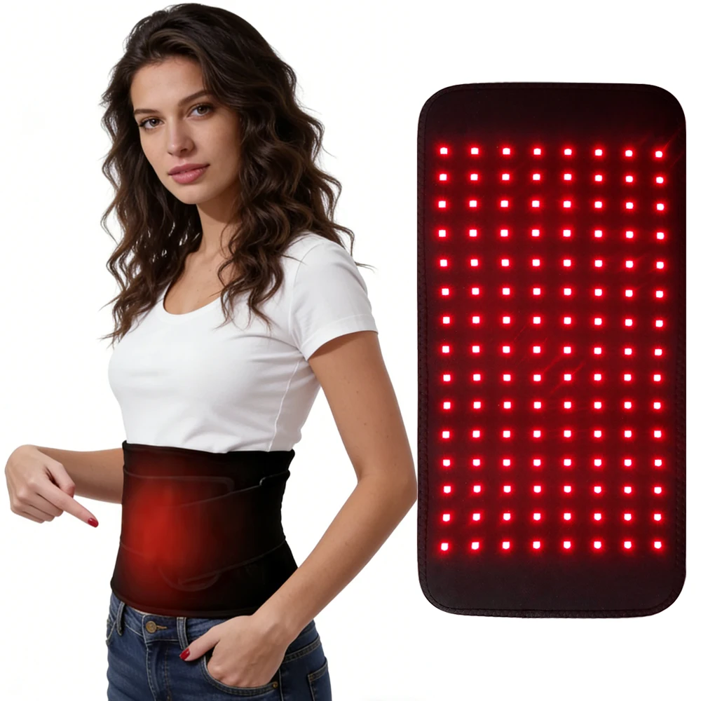 120 LEDs 850nm 660nm Red＆Infrared Light Therapy Full Body Belt Back Burn Fat Wrap Slimming Machine Healthcare Waist Massage Pad
