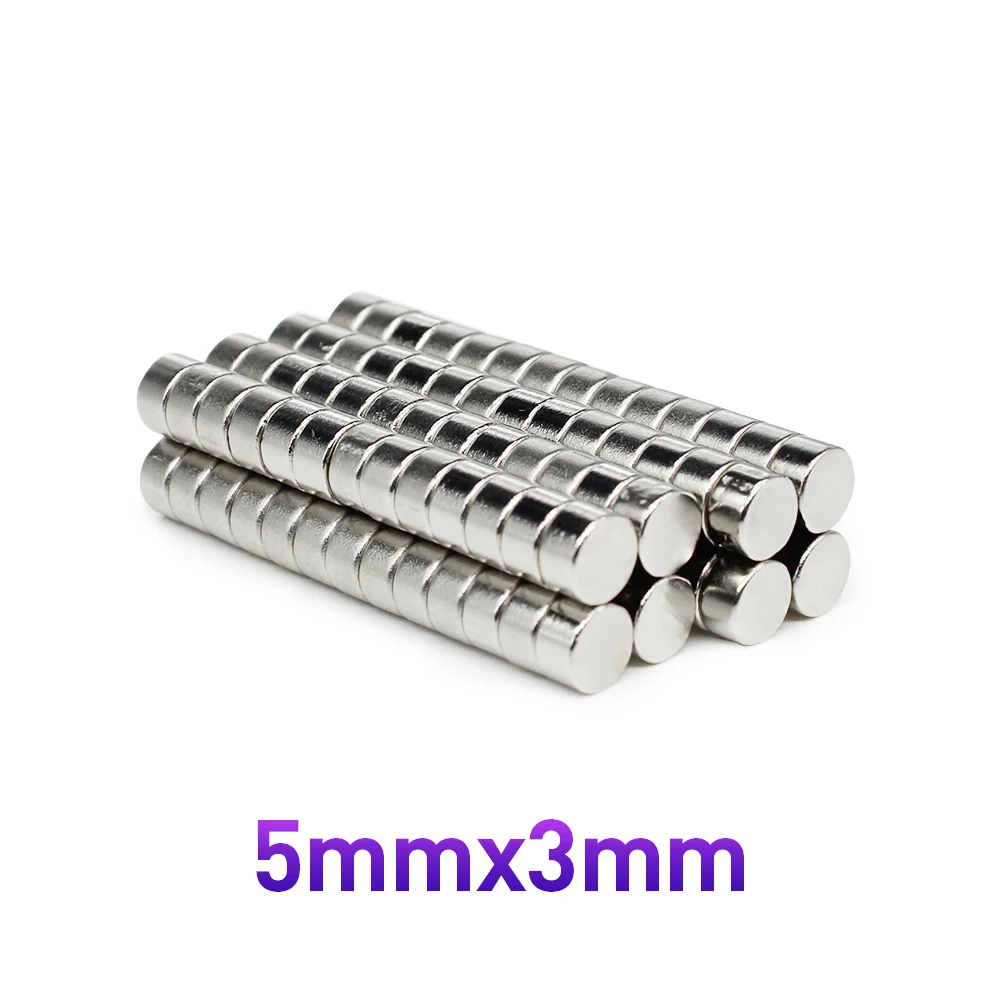 10/20/50/100/200/500PCS 5x3 Small Round Powerful Magnet 5mm x 3mm Neodymium Search Magnet 5x3mm Permanent Magnets Strong 5*3