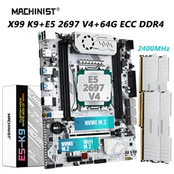 MACHINIST K9 X99 Combo scheda madre LGA 2011-3 E5 2697 V4 kit Xeon CPU DDR4 64GB RAM 2133MHz memoria NVME M.2 USB 3.0 a quattro canali