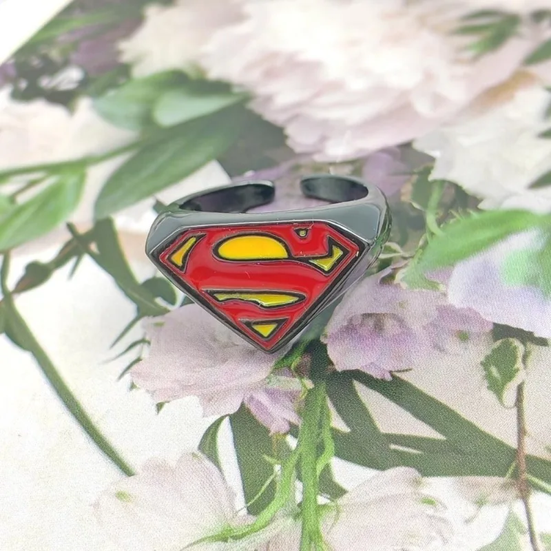 BeastKingdom Justice League Superman شخصية إبداعية مطلية بالمينا حلقة مفتوحة أنيمي الطرفية الكرتون البنصر الهدايا #5