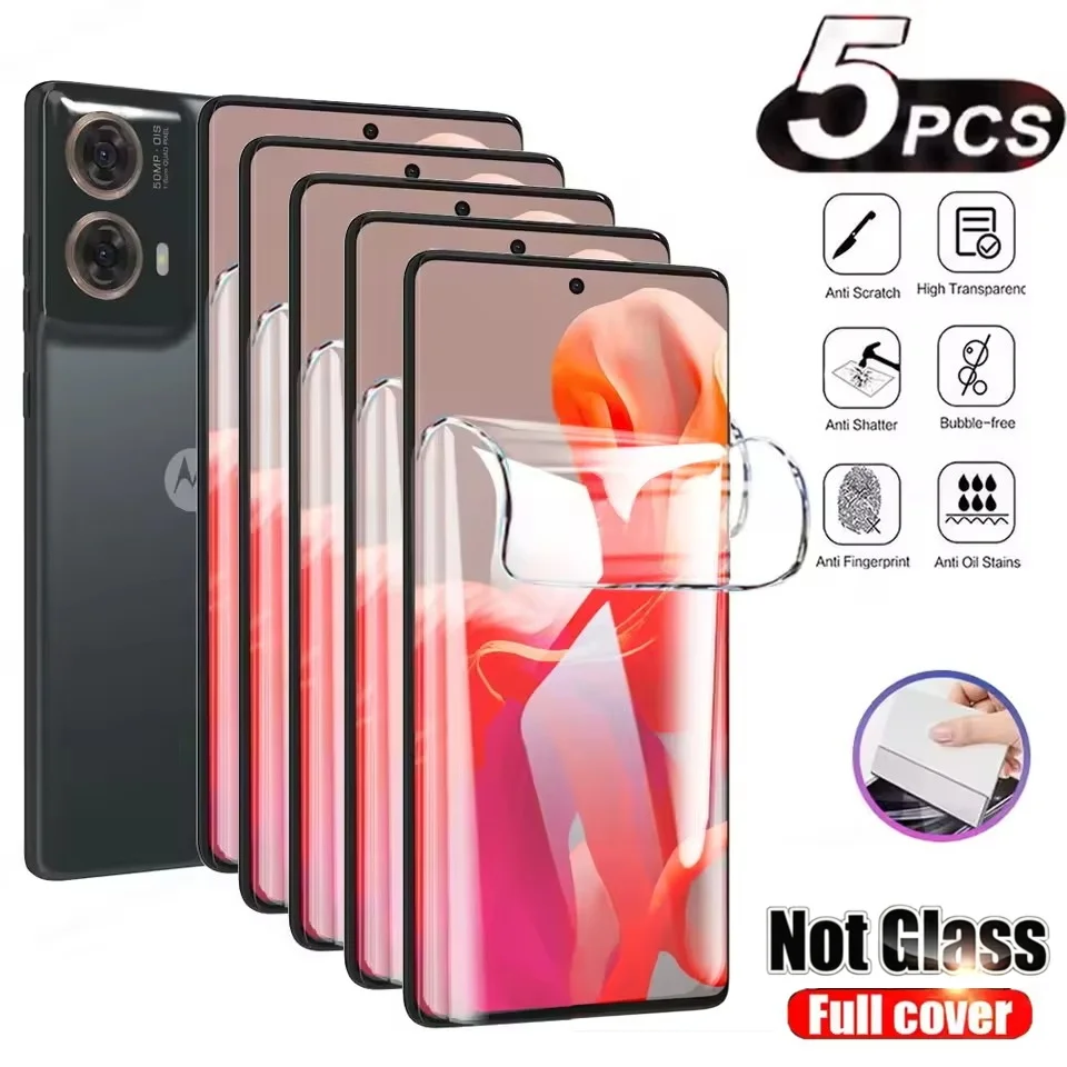 5Pcs Hydrogel Film For Motorola Edge Edge 50 40 30 Ultra Plu