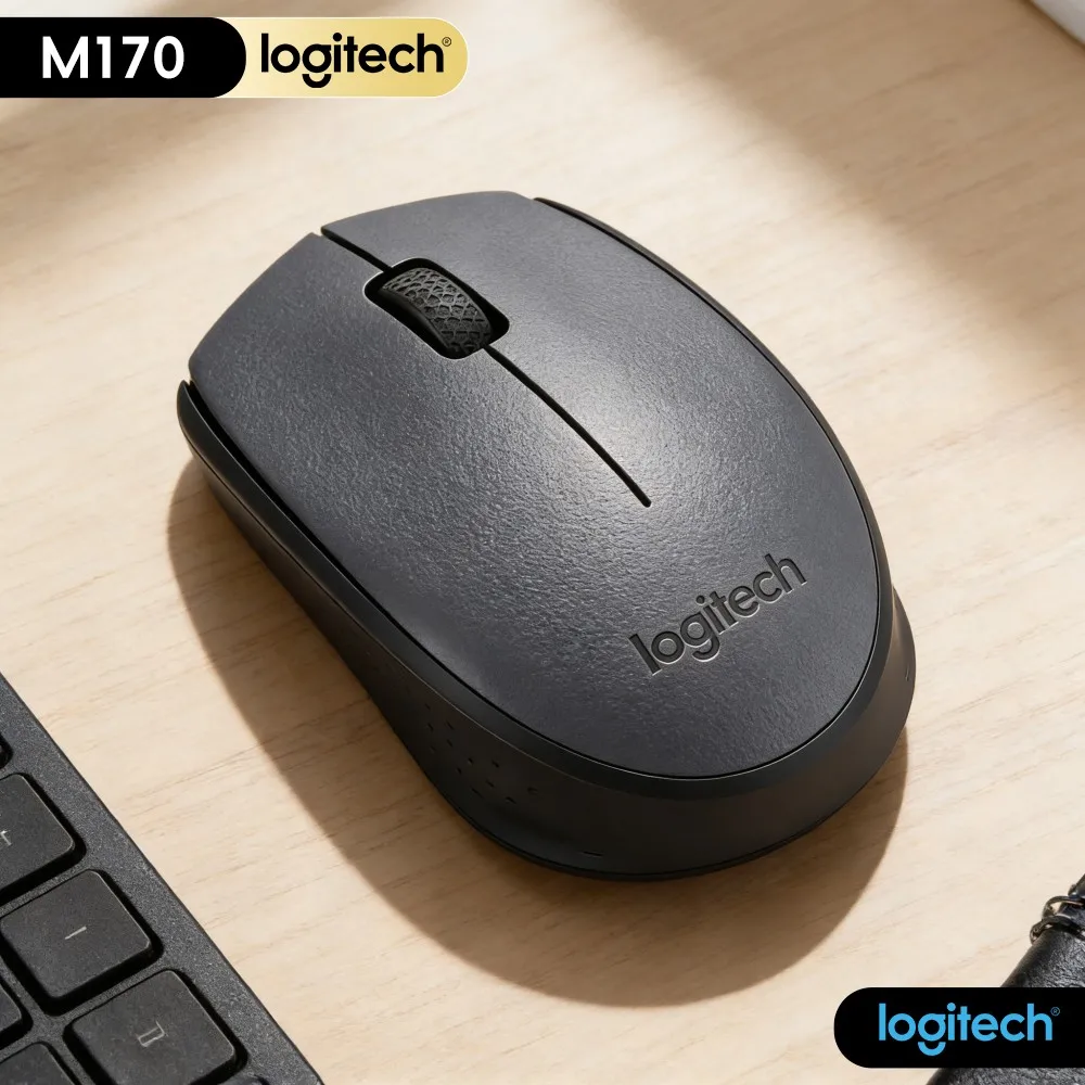 Original Logitech M170 Cordless Optical Mouse Plug and Play Stable 10m Wireless Range Long Battery Life Notebook Mouse