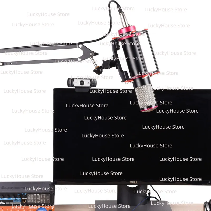 Rocket Tube Condenser Microphone for Phone PC Sound Card Live Streaming Recording Studio Vocal Audio