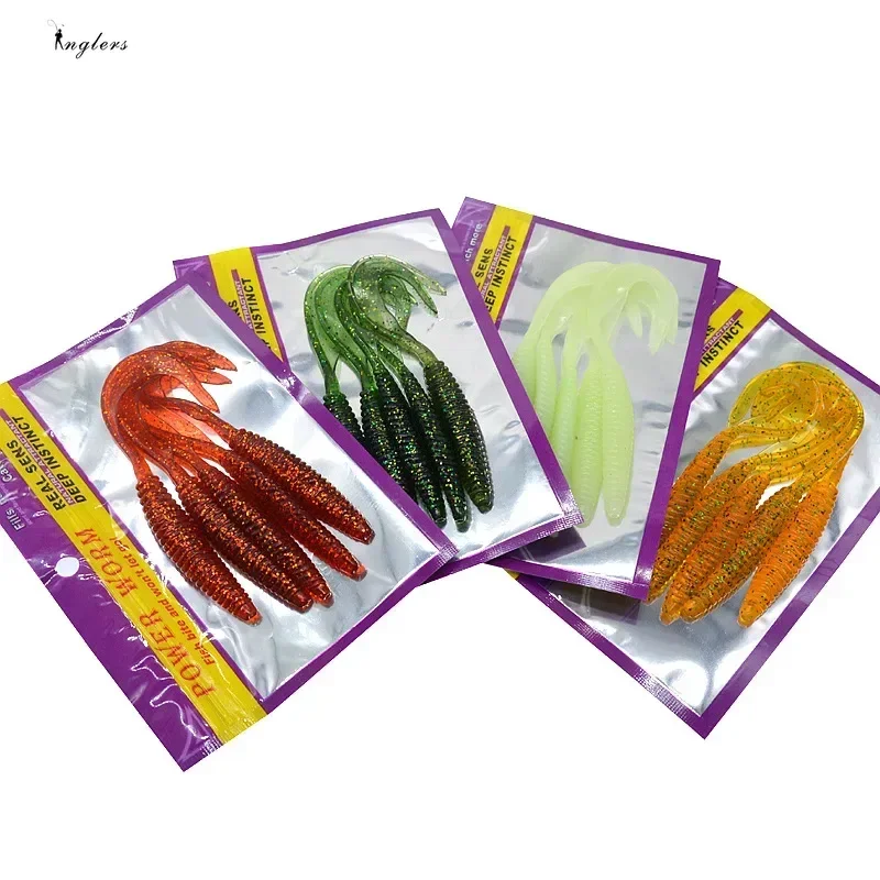 1Pc Soft Silicone Fishing Lures 6g 13cm Worm Jigging Wobblers Shrimp Fishy Smell Additive Tackle Bass Carp Artificial Baits