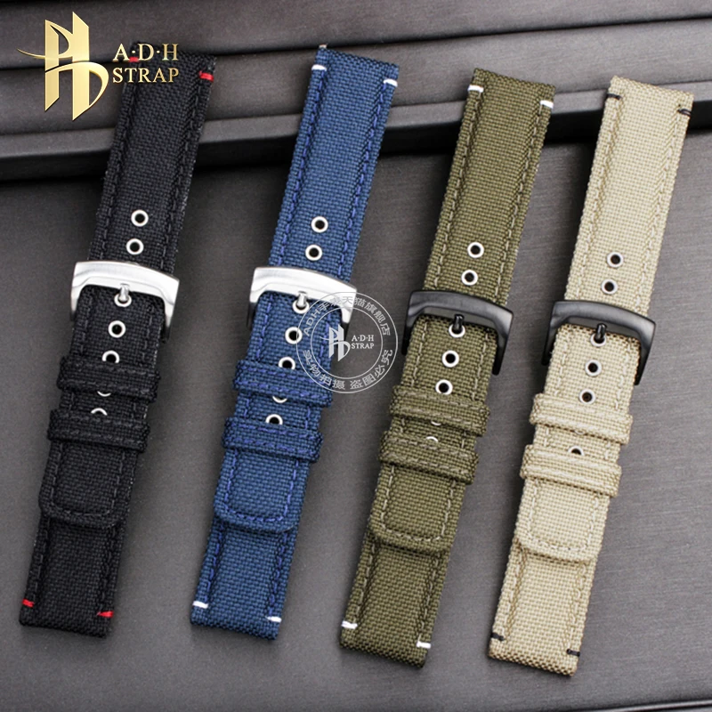 For Citizen AW-5005 Seiko Hamilton Khaki Field H69439363 Timex Nylon Watchband 20mmEqual  Universal Waterproof Straps Pin Buckle