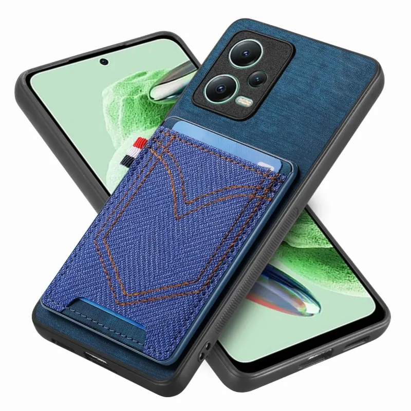 حافظة جلدية لـ poco x6 ، m6 ، f5 ، f3 ، f4 ، x5 ، x3 ، x4 ، gt ، m4 ، m3 pro ، m5s ، m5 ، c65 ، غطاء خلفي سيليكون ، محفظة