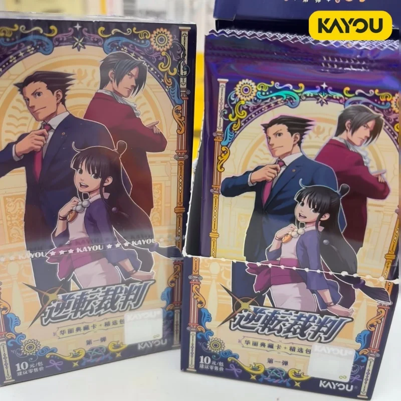 

Коллекционные карточки KAYOU Ace Attorney Gorgeous Collection, 1-е издание, официальные аниме-персонажи SE, двойные коллекционные карты для любителей аниме