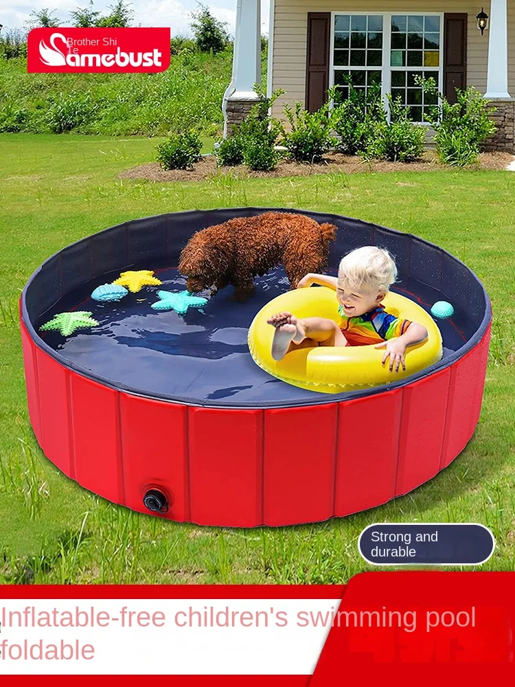 Household Children's Swimming Pool Foldable Inflatable-Free Family Pet Pool