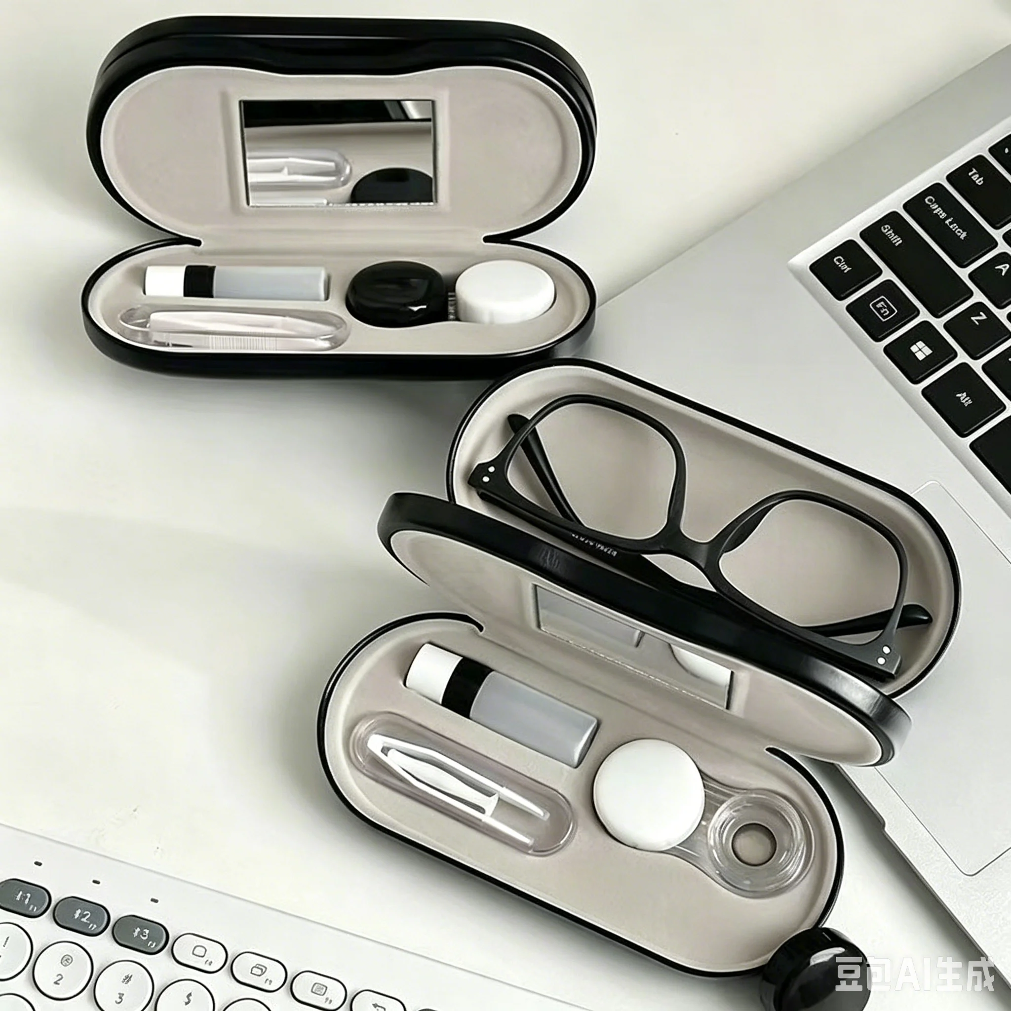 Étui à lunettes portable doubl - Lens Case Pouch avis et prix