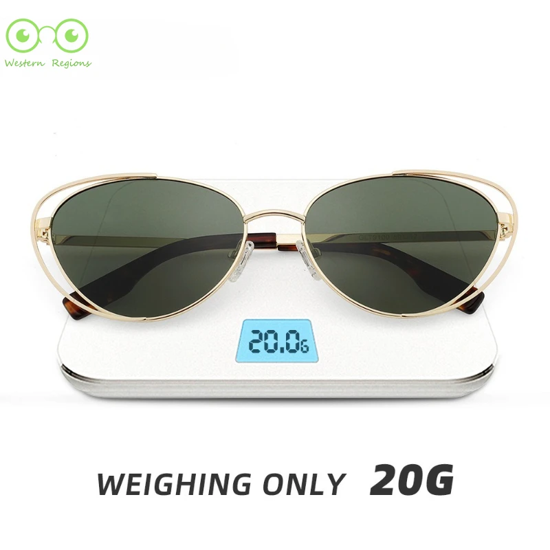 نظارات شمسية مستقطبة على شكل عين القطة مخصصة للنساء نظارات شمسية للحماية من الشمس للرجال والنساء معدنية مقاومة للأشعة فوق البنفسجية 400